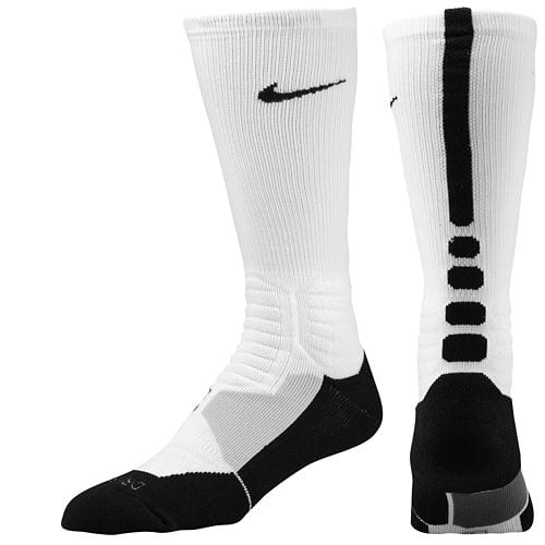 Nike Hyper Elite Basketball Crew Socks (White/Black)