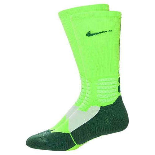 Hyper Elite Basketball Crew Socks (Electric Green) | SportsMNL