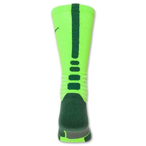 Nike Hyper Elite Basketball Crew Socks (Electric Green/Gorge Green) |