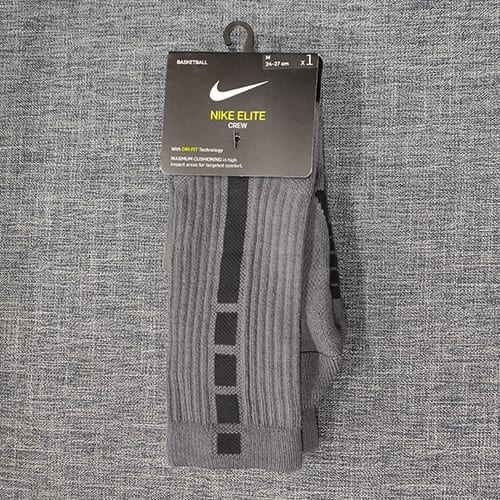 NIKE ELITE BASKETBALL CREW SOCKS – DARK GREY | SportsMNL